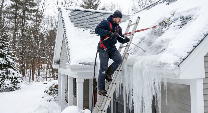 Roof Ice Dam Removal in Gig Harbor, WA