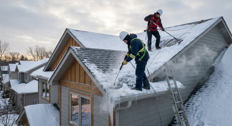 Roof Ice Dam Removal in Columbia, MO