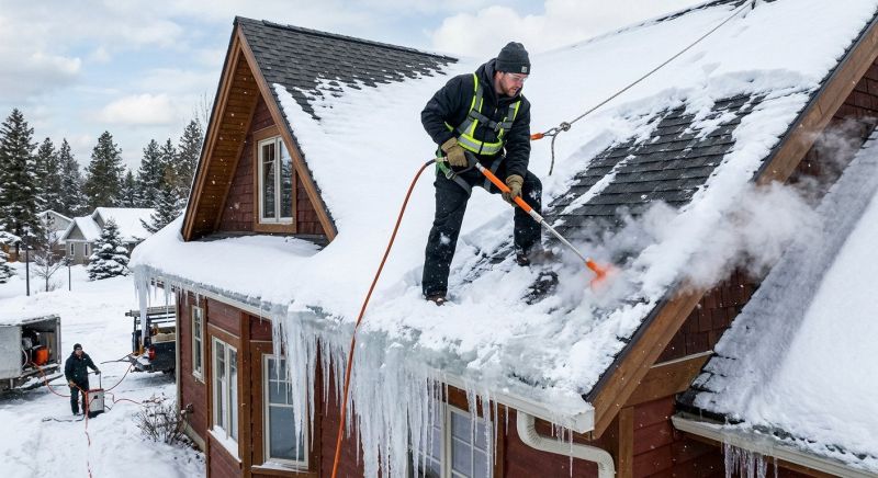 Roof Ice Dam Removal in Renton, WA